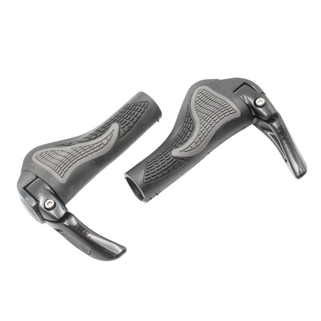 Гріпси ергономічні "MYSPACE" 007 чорні з замком + роги чорні (2629) фото westvelo.com