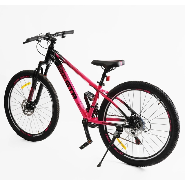 Велосипед 26 AL Corso «GTR-3000» GTR-80033 алюміній 13", (к-т SHIMANO) чорно-рожевий фото westvelo.com
