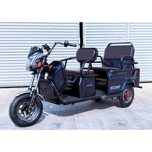 Трицикл Corso «SIG 12» S-824493, двигун 1500W, акумулятор 72V 30Ah літій-залізно-фосфатний, темно синій, колеса 12" фото westvelo.com
