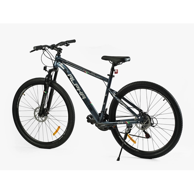 Велосипед 29 ST Corso «ALPHA» LF-29360 сталь 19", (к-т SHIMANO) графіт (сіро-блакитний)