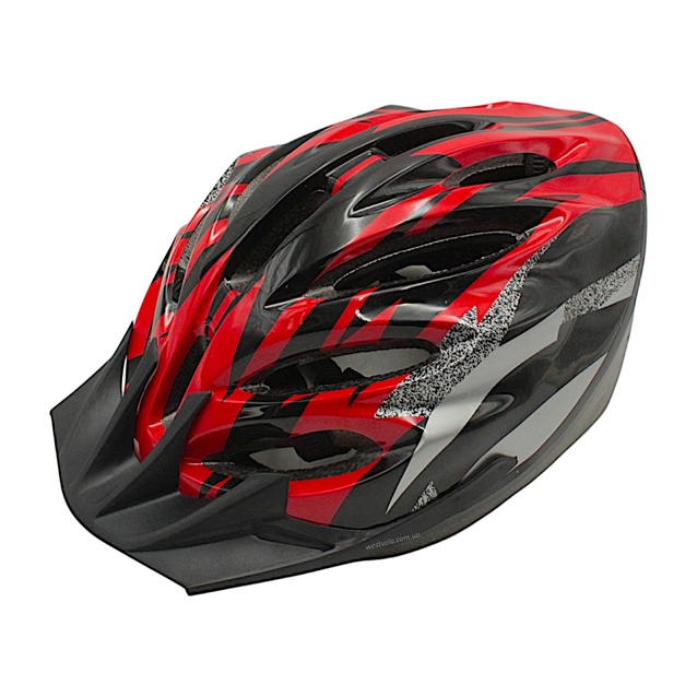 Вело шолом "TK Sport" 718 (54 см) чорно-червоний фото westvelo.com