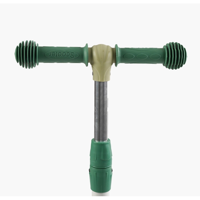 Самокат 2в1 Skyper JT-31622 колеса PU Ø114mm/35mm зі світлом, сидіння, музика та підсвічування платформи, кермо складне, зелений фото westvelo.com