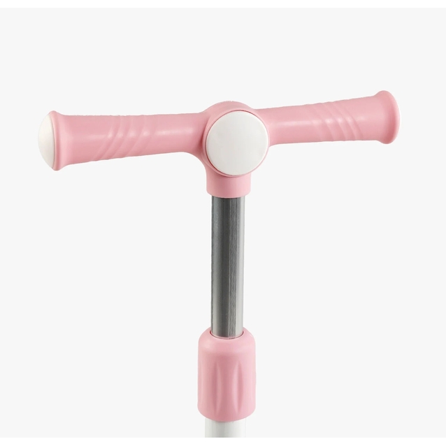 Самокат 5в1 Skyper RT-10247, колеса PU125х40мм зі світлом, укр озвучування та підсвічування платформи, біло-рожевий фото westvelo.com