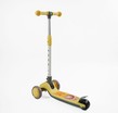 Самокат дитячий 3-х колісний Skyper MR-02315 жовтий, колеса PU Ø114mm/35mm зі світлом, музика та підсвічування платформи, кермо складне фото westvelo.com