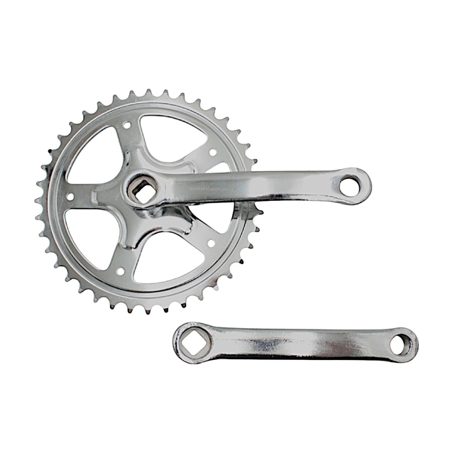 Система шатунів "20" 40Т, під квадрат, нікель L-140мм фото westvelo.com