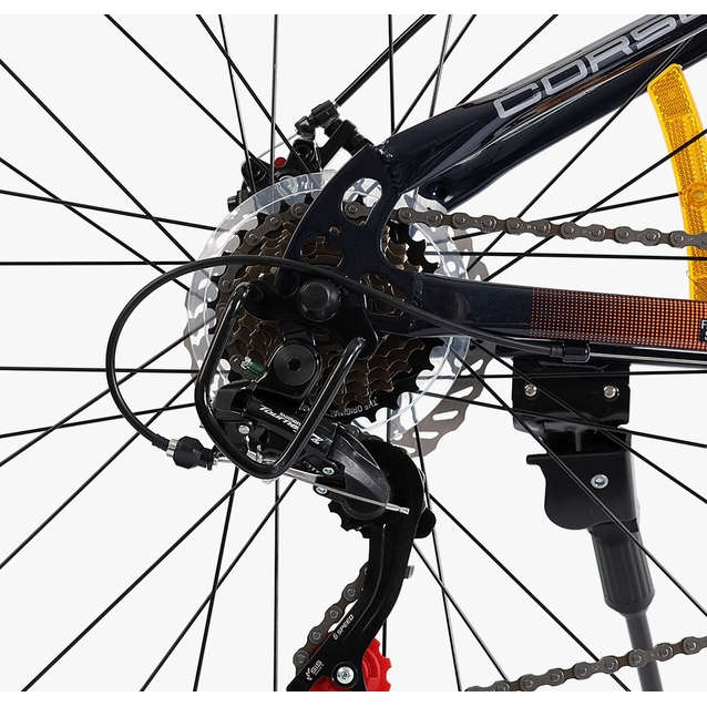 Велосипед 26 ST Corso «ENERGY» EN-26049 сталь 13", (к-т SHIMANO) чорно-помаранчевий фото westvelo.com