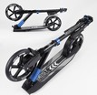 Самокат дитячий 2-х колісний, PU Best Scooter 75186 чорно-синій, колеса Ø230-215mm, AL, 1 амортизатор передній фото westvelo.com