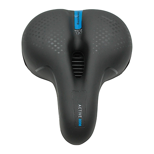 Сідло на демпферах з отвором AVANTI (91-1), GEL FLOW (синє, червоне) з катафотом фото westvelo.com
