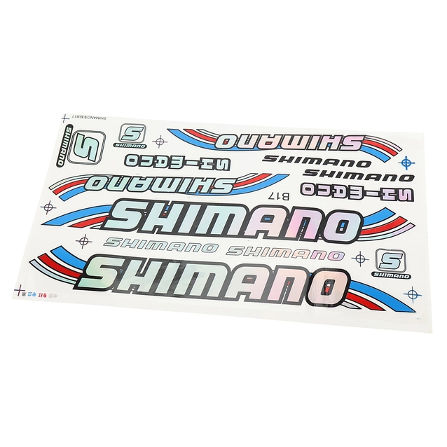 Наклейки "SHIMANO" 13шт (34х20см), набір на планшеті фото westvelo.com