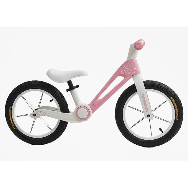 Велобіг 14 Corso надувні колеса, нейлонова складна рама NL-96022 рожево-білий фото westvelo.com