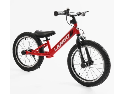 Велобіг 16 Corso надувні колеса, сталева рама «LAMBO» LB-16745 червоний