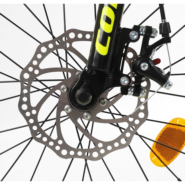 Дитячий велосипед 18 ST Corso «FALCON» FL-18107 дискові гальма, чорно-жовтий фото westvelo.com