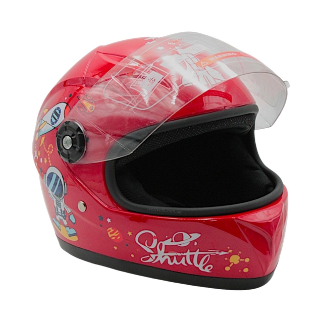 Мото шолом дитячий, закритий (L) "909" SHUTTLE, червоний  глянцевий фото westvelo.com