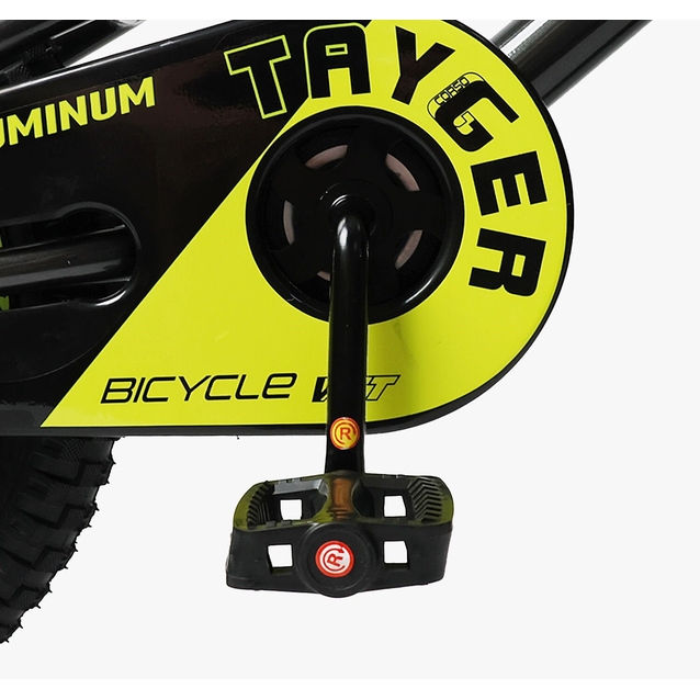 Дитячий велосипед 16 AL Corso «TAYGER»  TG-30211 алюмінієва рама, дискові гальма, чорно-жовтий фото westvelo.com