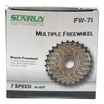 Зірка задня різьбова 7-рик SUNRUN M728 чорно-коричнева (14-28T) фото westvelo.com