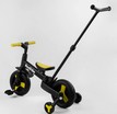 Велобіг-трансформер, 2-кол з батьківською ручкою, PU 10 BestTrike алюміній 58195 чорно-жовтий, складний, батьківська ручка, знімні педалі фото westvelo.com