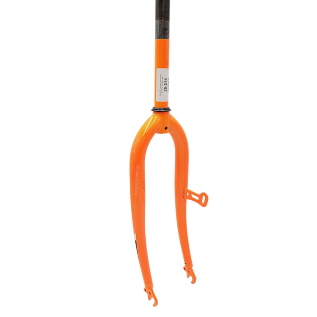 Вилка 20 сталева з кріпленням для ДИНАМО, шток Ø25.4mm L-185mm р.з L-40mm, помаранчева фото westvelo.com
