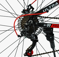 Велосипед 26 AL Corso «ULTRA» UL-26326 алюміній 13", (к-т SHIMANO) червоно-чорний