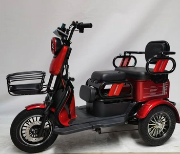 Трицикл Corso «PROTEX» PRX-377405, двигун 1200W, акумулятор 72V/23Ah графеновий, червоний + 1 ящик. акум, колеса 10"
