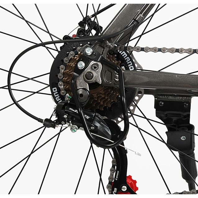 Велосипед 29 AL Corso «DARK-X» DX-29827 алюміній 21", (к-т SHIMANO) графітовий фото westvelo.com