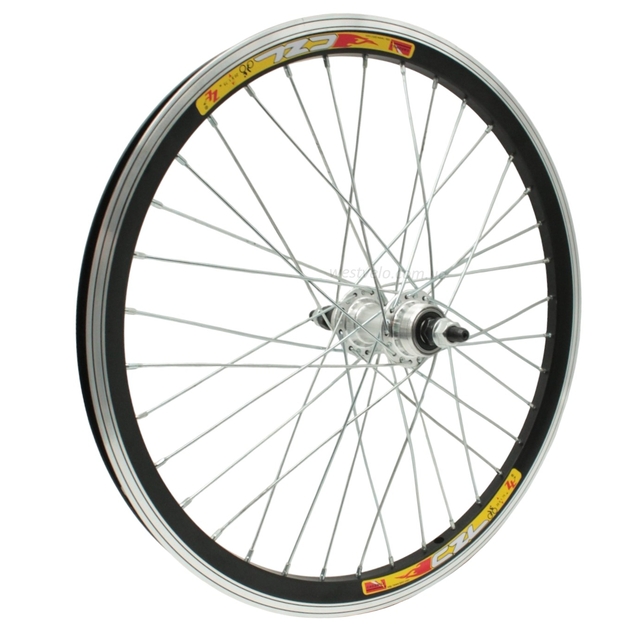 Колесо 20 зад, обід 2-ний чорний, втулка AL на промах, диск різьба фото westvelo.com