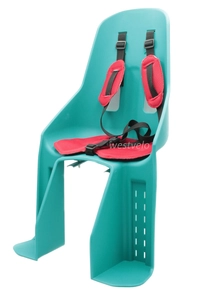 Крісло дитяче, пластик, на зад. багажник, з м'ягкою підкладкою, зелене