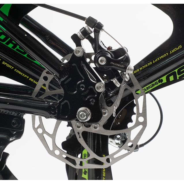 Велосипед 20 AL Corso «EVOLUTION» EV-20438 алюміній 11", (к-т SHIMANO) чорно-салатово-жовтий фото westvelo.com