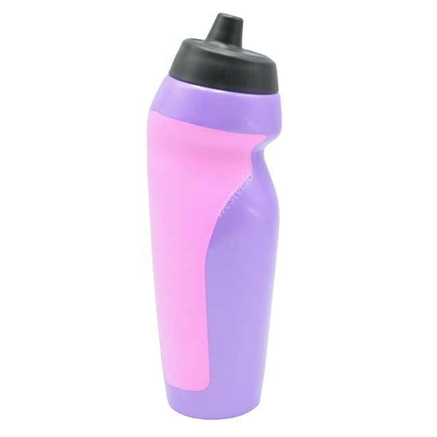 Фляга 650 ml харч.пластик, фіолетова з рожевими вставками фото westvelo.com