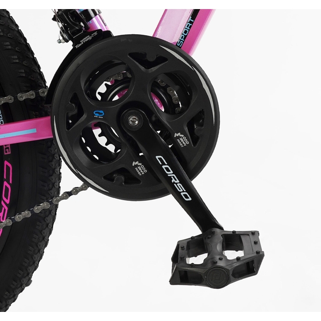 Велосипед 24 AL Corso «CONCEPT» CP-24801 алюміній 11", (к-т SHIMANO) рожево-блакитний фото westvelo.com