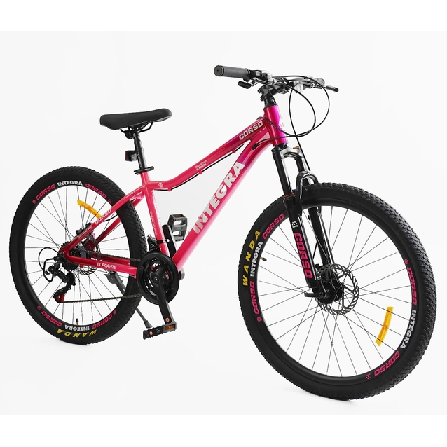 Велосипед 26 AL Corso «INTEGRA» NG-26595 алюміній 15", (к-т SHIMANO) рожевий фото westvelo.com