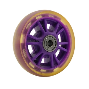 Колесо самоката дитячого поліуретан Ø90мм, діодне, фіолетовий