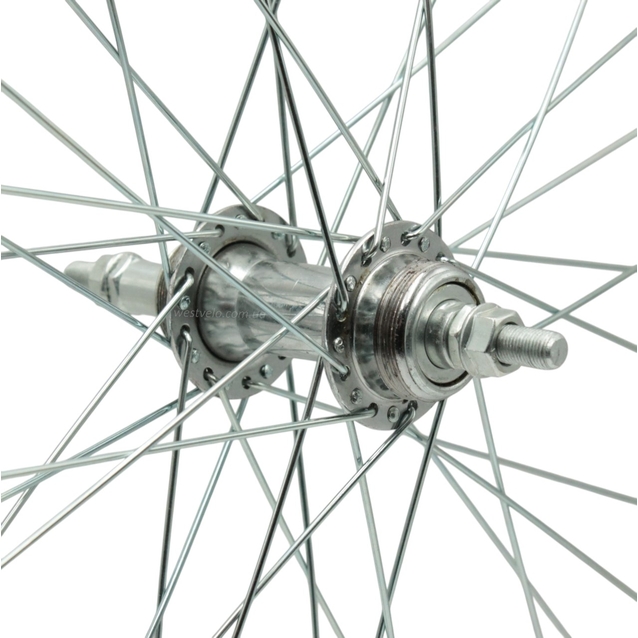 Колесо 26 зад, обід 2-ний чорний, вт. ST. на віночках, диск різьба фото westvelo.com