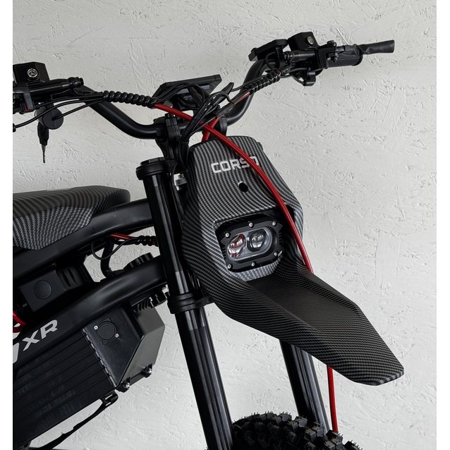 Електродіртбайк Corso «STORM» E-2500 Trail SR-74640 двигун 2500W, акумулятор 60V 27Ah літієвий, чорний, колеса 17" фото westvelo.com