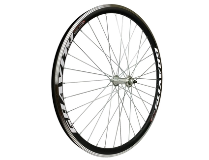 Колесо 28-29 перед, обід 2-ний чорний, втулка AL. на віночках (Gravity)