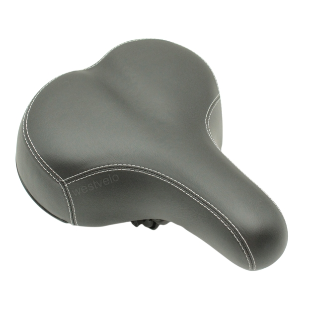 Сідло на пружинах  № 7196 чорне з ниткою фото westvelo.com