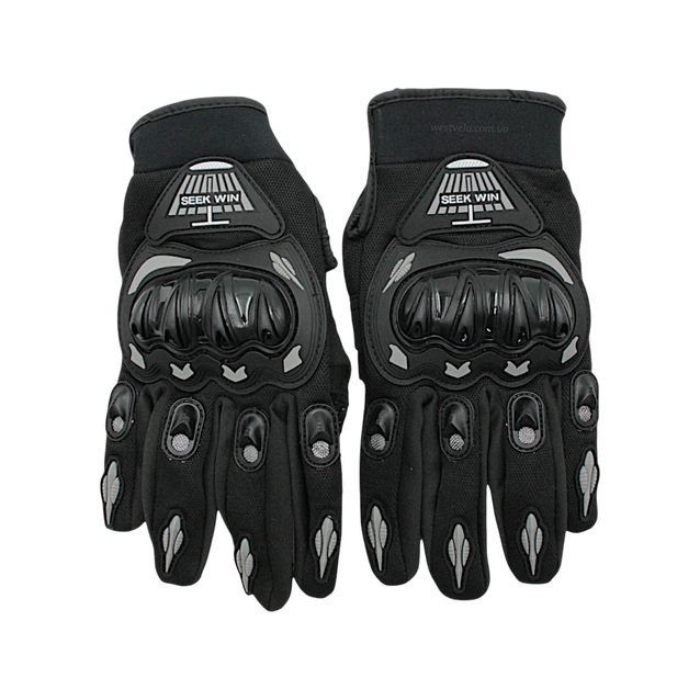 Мото рукавиці (L) "MP-3" SEK WIN, чорно-сірий фото westvelo.com