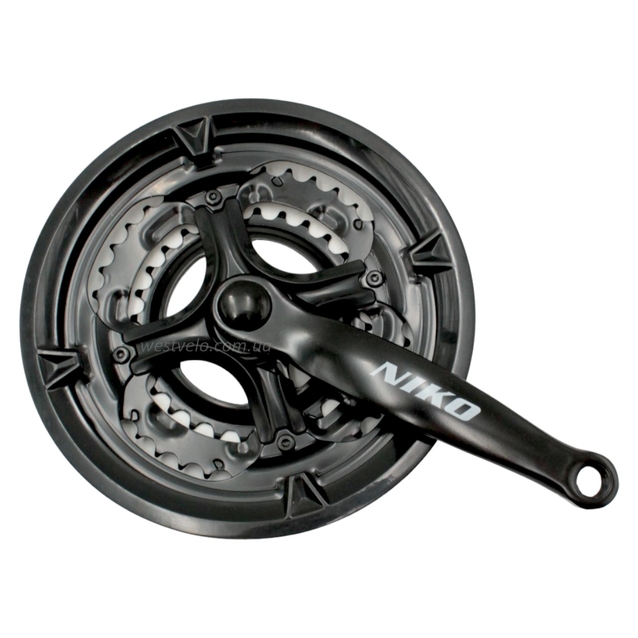 Система шатунів мтв велика NІCO NSS-3001 чорна (28/38/48Т) L-170мм. фото westvelo.com