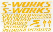 Наклейки SPECIALIZED прозорий фон, жовті фото westvelo.com