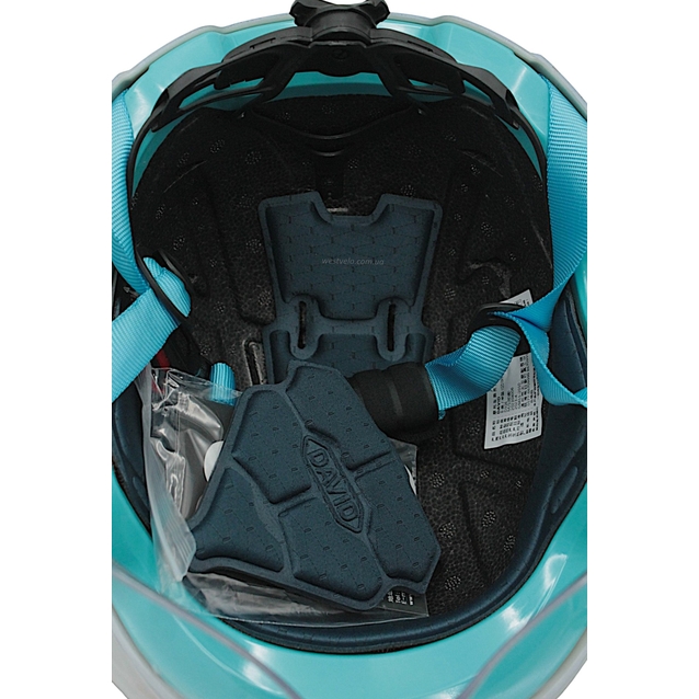 Мото шолом, відкритий (M-S) "DAVID" D316, синій глянцевий (ABS) фото westvelo.com