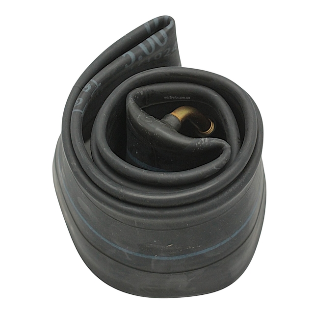 Камера "10" 3.00-10 BLACK CAT кривий ніпель TR-87 фото westvelo.com