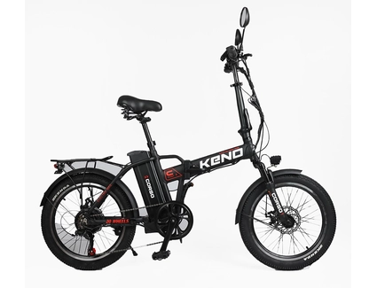Електровелосипед 20 AL Corso «KENO» KN-11420, алюміній складний, двигун 350W, акумулятор 36V 10Ah літієвий чорний