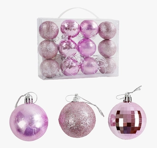 Новорічні прикраси 12 шт, кульки, D = 4,5 см, у слюді (C 67300)