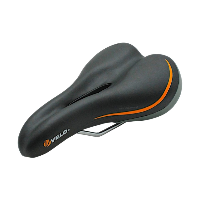 Сідло мтв на глагол з отвором Velo VL-3147, чорне фото westvelo.com