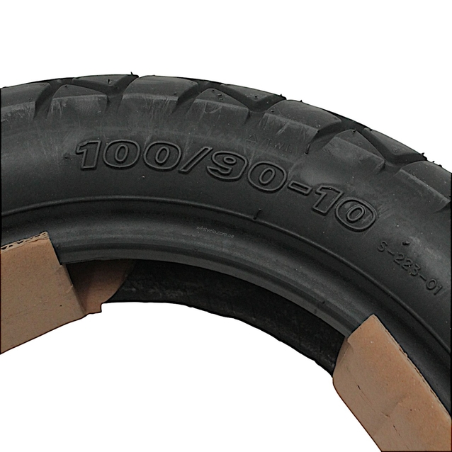 Покришка "10" 100/90-10 Б/К DELI TIRE Індонезія (223) напівшип TL фото westvelo.com