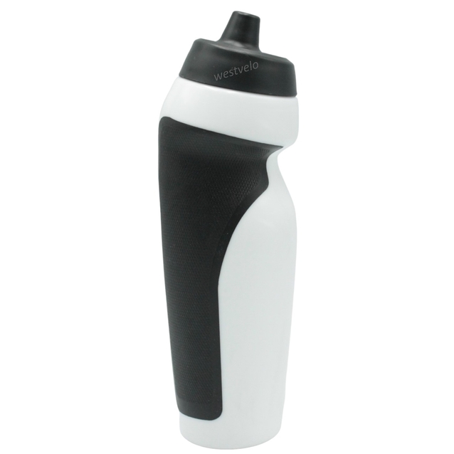 Фляга 650 ml харч.пластик, біла з чорними вставами