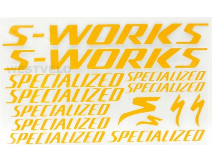 Наклейки SPECIALIZED прозорий фон, жовті