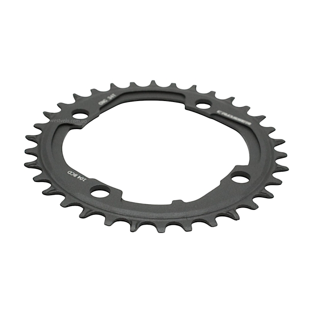 Зірка шатунів передня накладна AL CROSSER чорна на 34 T (104 BCD) (NARROW WIDE) фото westvelo.com
