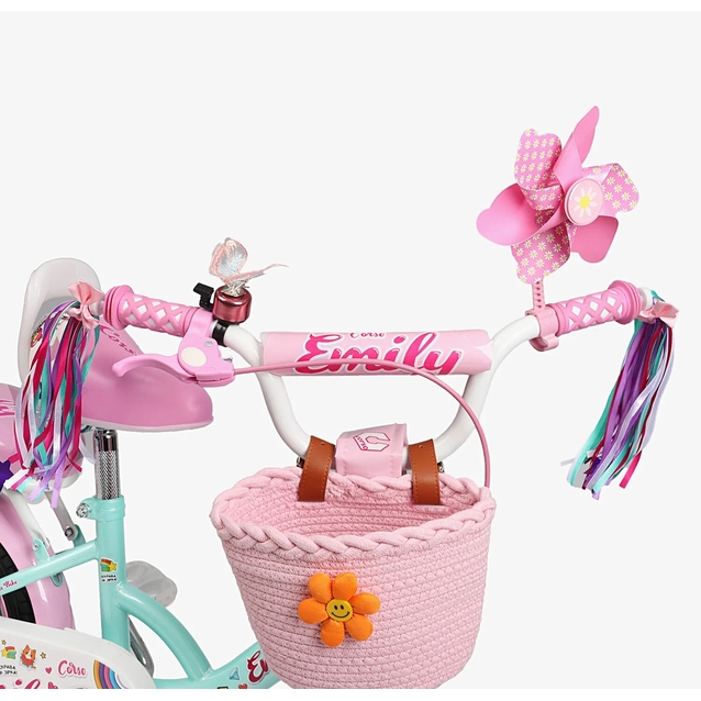 Дитячий велосипед 12 ST Corso «EMILY» ML-42589 бірюзово-рожевий фото westvelo.com