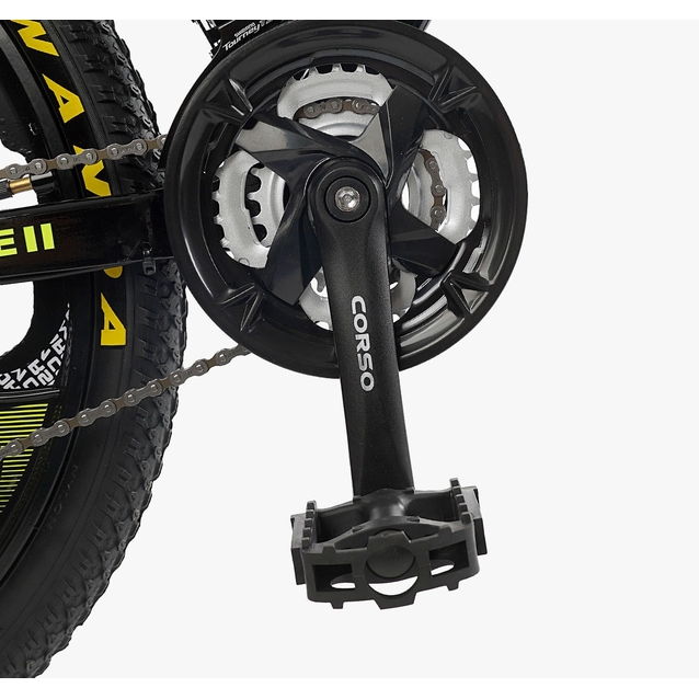 Велосипед 24 MG Corso «MAGNUM» MN-24637 магній 11", (к-т SHIMANO) біло-жовтий фото westvelo.com