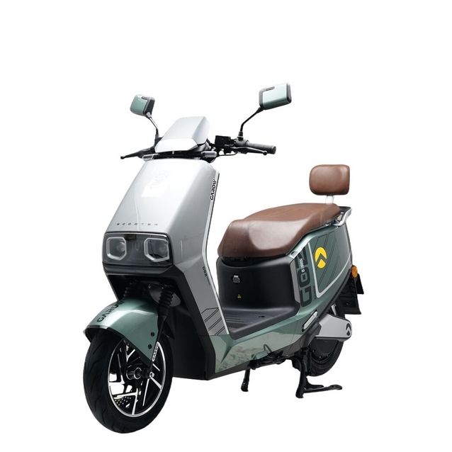 Електроскутер Garow «L750» GR-6712, двигун 2999W, акумулятор 72V 48Ah літій-залізо-фосфатний, зелено-сірий, колеса 12" фото westvelo.com